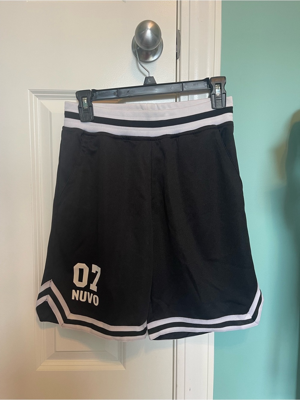 NUVO Dance Black Athletic Shorts with White Trim